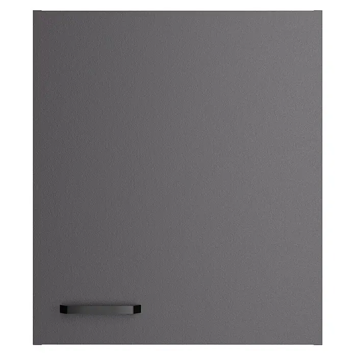 Optifit Optimulti Küchen-Hängeschrank Kiel420 - B x T x H: 50 x 33 x 57,6 cm, Anthrazit - Dunkelgraue, strukturierte Schranktür mit einem minimalistischen schwarzen Griff.