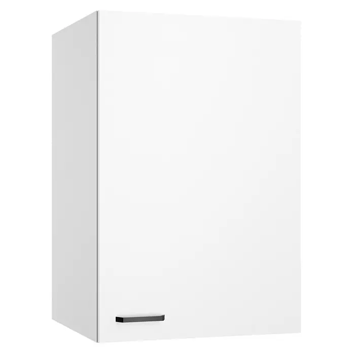 Optifit Optimulti Küchen-Hängeschrank Bonn214 - B x T x H: 60 x 55,5 x 89,6 cm, Weiß - Weißer Wandschrank mit schwarzem Griff, ideal für die Küchenaufbewahrung.
