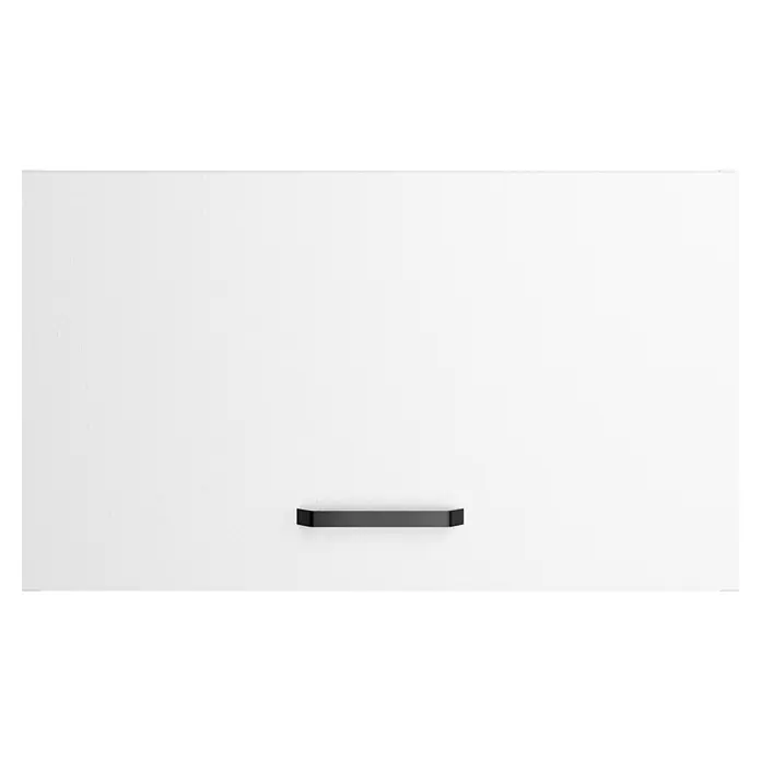 Optifit Optimulti Küchen-Aufsatzschrank Bonn214 - L x B x H: 57,1 x 60 x 35,2 cm, Weiß - Weiße Schrank- oder Schubladenfront mit einem eleganten schwarzen Rechteckgriff.