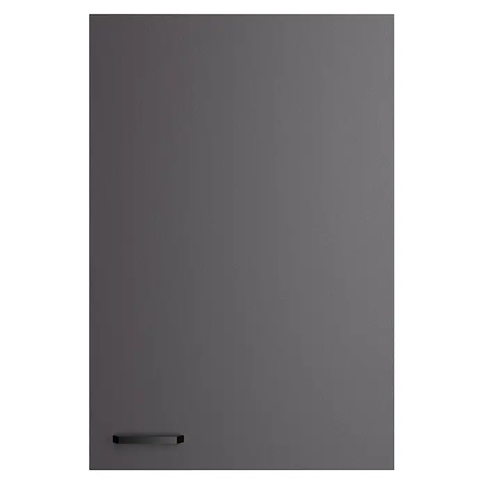 Optifit Optimulti Küchen-Hängeschrank Kiel420 - B x T x H: 60 x 55,5 x 89,6 cm, Anthrazit - Dunkelgraue, texturierte Schranktür mit minimalistischem schwarzem Griff.