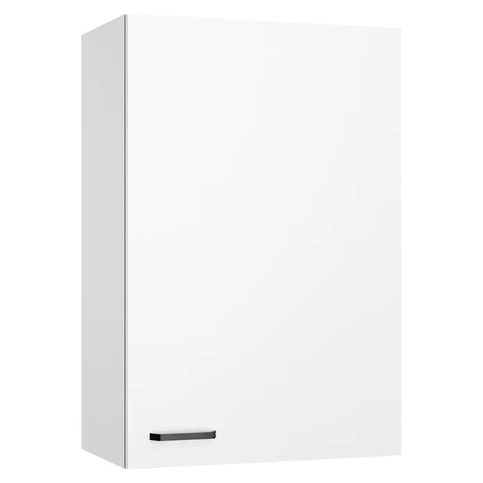 Optifit Optimulti Küchen-Hängeschrank Bonn214 - B x T x H: 60 x 33 x 89,6 cm, Weiß - Weißer Hängeschrank mit schwarzem Griff.