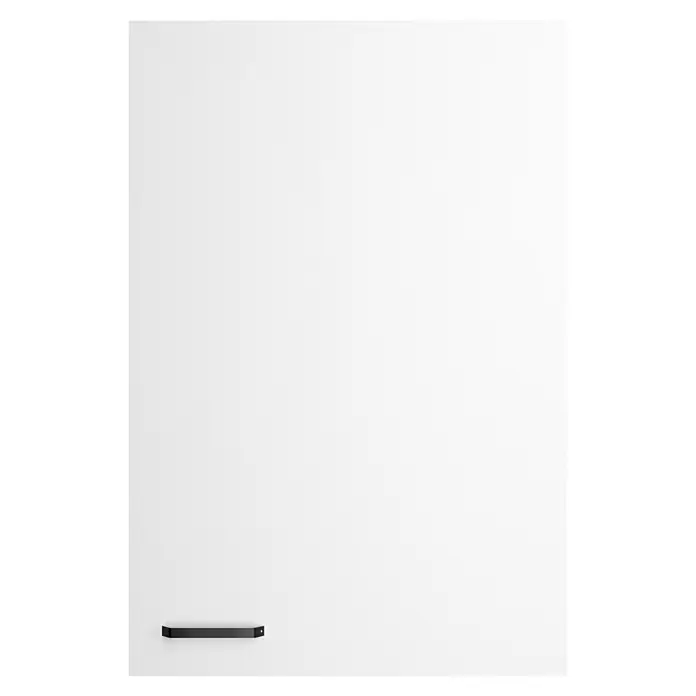 Optifit Optimulti Küchen-Hängeschrank Bonn214 - B x T x H: 60 x 33 x 89,6 cm, Weiß - Ein schwarzes, minimalistisches Wandregal.
