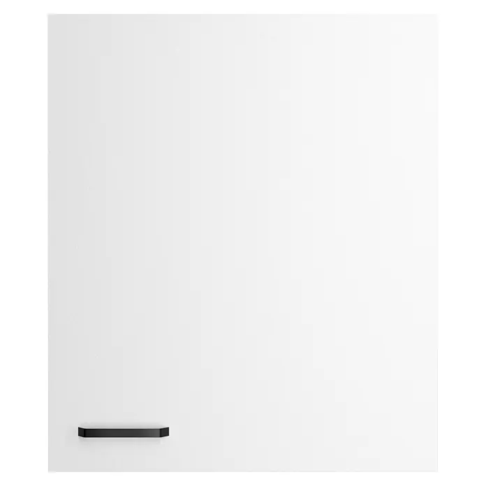 Optifit Optimulti Küchen-Hängeschrank Bonn214 - B x T x H: 60 x 55,5 x 70,4 cm, Weiß - Weiße Platte mit schwarzem minimalistischem Stangengriff.