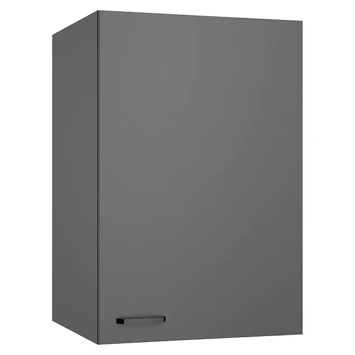 Optifit Optimulti Küchen-Hängeschrank Kiel420 - B x T x H: 60 x 55,5 x 89,6 cm, Anthrazit - Dunkelgrauer texturierter Küchenhängeschrank mit integriertem Griff.