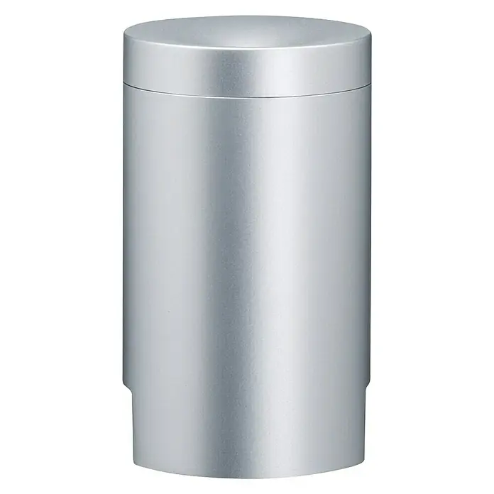 Paulmann URail Adaptador de péndulo Universal - Cromado mate, Altura: 10,6 cm - Bote de té cilíndrico plateado con tapa. Perfecto para guardar tés a granel y especias en la zona de la cocina.