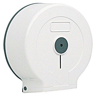Dispensador de papel higiénico industrial (An x Al: 26 x 28 cm, Blanco/gris)