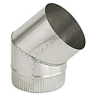 Codo para tubos galvanizado (175 mm, 45 °, Zincado, Plateado)