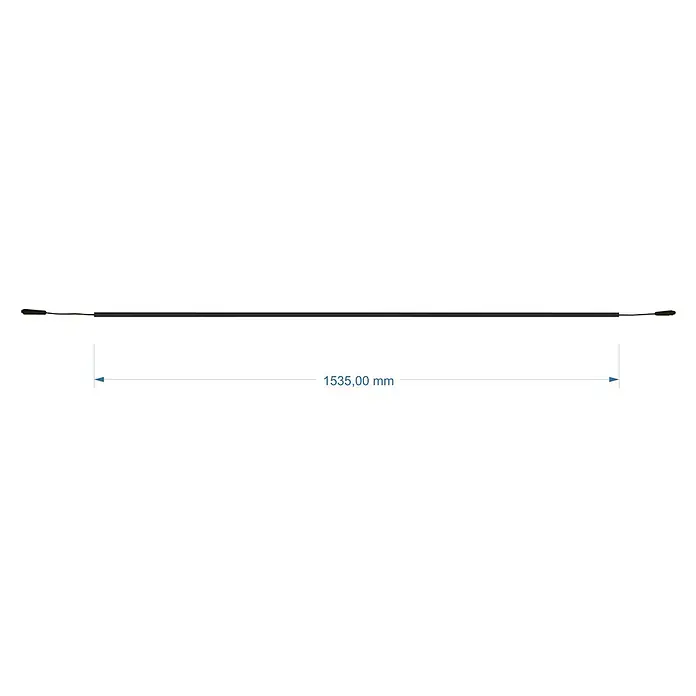 Direct Signs LED-Lichtleiste für Akustikpaneele - Länge: 153,5 cm, Lichtfarbe: Warmweiß, 12 W, 24 V - Schwarze Stange, 1535 mm lang, mit Endverbindern.