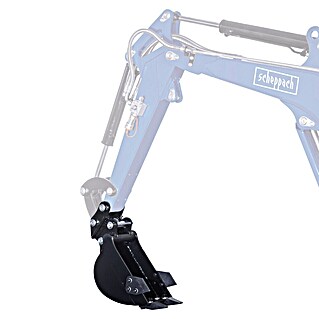 Scheppach Žlica s grajferom (Čelik, Namijenjeno za: Mini bager EXC1400)