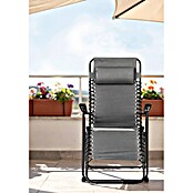 Tumbona reclinable Relax (Metal, algodón, Respaldo regulable, Gris oscuro, An x Pr x Al: 66 x 102 x 111 cm) | BAUHAUS