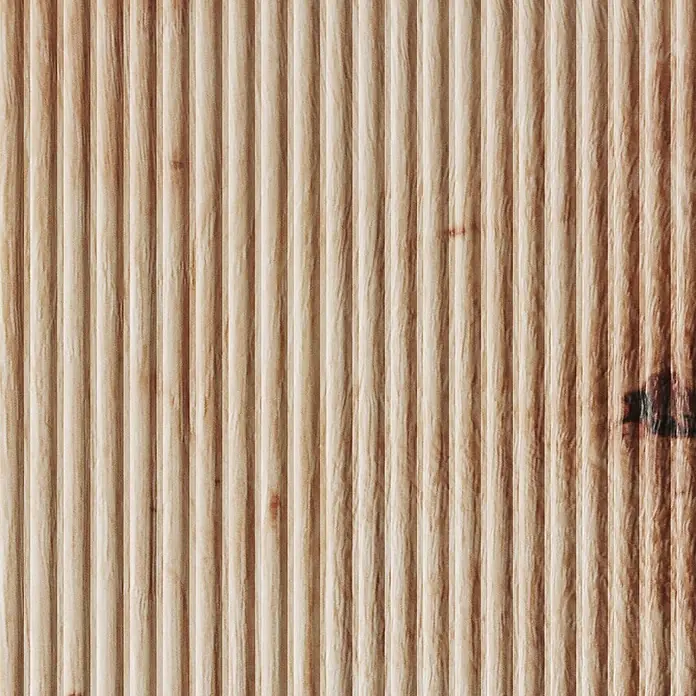 Kiamami Valentina Badmöbel-Set - Braun - Hellbraune Holztextur mit vertikalen Rillen und feinen natürlichen Markierungen.