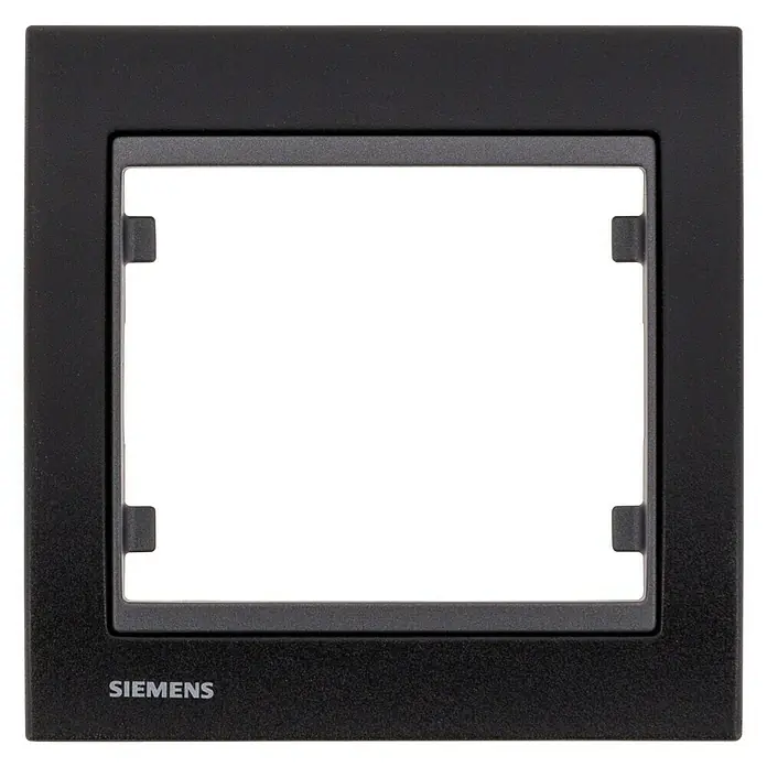Siemens Delta Iris Marco - Negro, Modelo de mecanismos: x 1, Aluminio, Colocar - Marco elegante Siemens negro para interruptores modernos. El diseño complementa diversas gamas de interruptores. Duradero y fácil de instalar. Perfecto para el hogar.