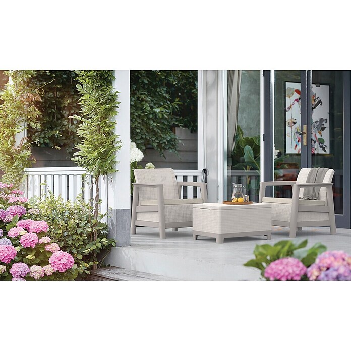 Keter Set balkonskega pohištva Scandi Linea  (Siva, Bež) | 8302 - Sonstige Möbel | ICAF - Sommermöbel individual | ICA - Sommermöbel | IC - Freizeit im Garten | I - Stadtgarten | BAUHAUS