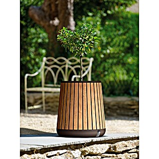 Keter Okrugla posuda za biljke Deco Conic (Ø x V: 51 x 60,4 cm, Orah)