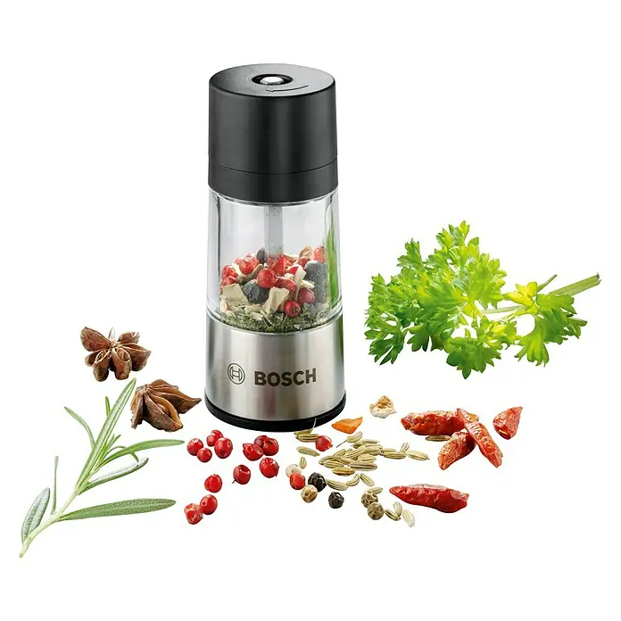 Bosch Gewürzmühlenaufsatz - Passend für: Bosch Easy Akkuschrauber IXO III/IV/V/VI - Bosch Gewürzmühle mit diversen Kräutern und Gewürzen für vielseitige Aromen beim Kochen. Perfekt zum Würzen.