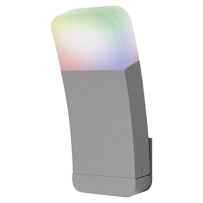 Ledvance Smart+ LED-Deckenleuchte rund Curve Dowm RGBW - RGBW - Graue Wandleuchte mit geschwungenem Design und farbigem, durchscheinendem Lichtdiffusor.