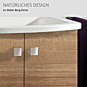 Camargue Wave Waschtischunterschrank (54 x 120 x 50 cm, Links, Berg Eiche, Matt)