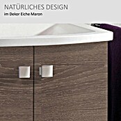 Camargue Wave Waschtischunterschrank (54 x 120 x 50 cm, Rechts, Eiche Maron, Matt)