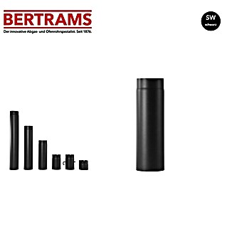 Bertrams Ofenrohr (Ø x L: 150 x 500 mm, Senotherm lackiert, Schwarz)
