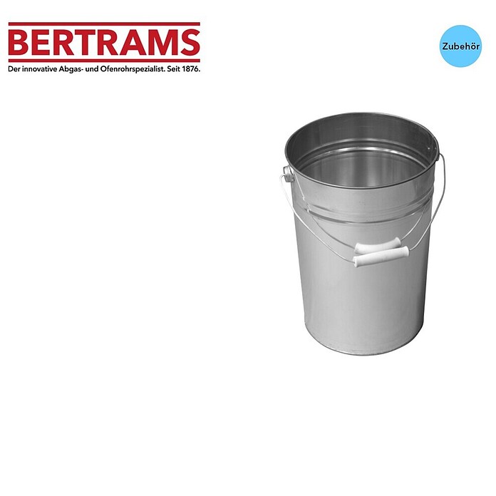 Bertrams Ascheeimer ohne Deckel (16 l, Verzinkt)