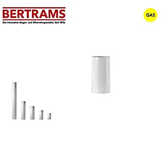 Bertrams Ofenrohr (Ø x L: 110 x 250 mm, Pulverbeschichtet, Weiß)