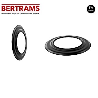 Bertrams Ofenrohrrosette (Durchmesser: 150 mm, Schwarz, Senotherm lackiert)