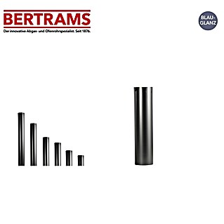Bertrams Ofenrohr (Ø x L: 100 x 500 mm, Gebläut, Blauglanz)