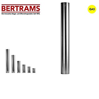 Bertrams Ofenrohr (Ø x L: 110 x 1 000 mm, Verzinkt, Silber)