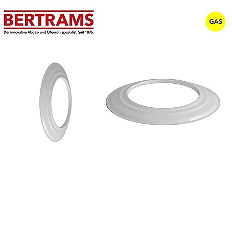 Bertrams Ofenrohrrosette (Durchmesser: 110 mm, Weiß, Geeignet für: Gasöfen)