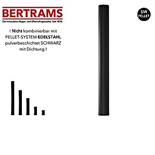 Bertrams Ofenrohr (Ø x L: 80 x 1 000 mm, Senotherm lackiert, Schwarz)
