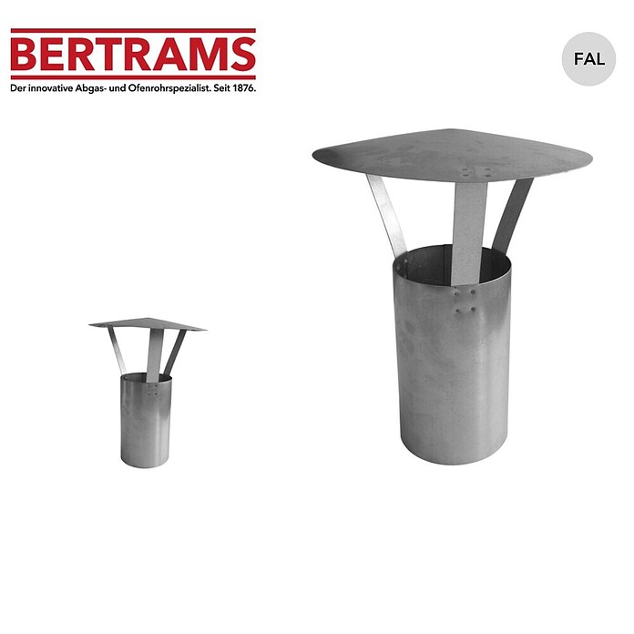 Regenhut (Durchmesser: 120 mm, Feueraluminiert)