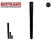 Pelletrohr (Ø x L: 80 x 1.000 mm, Edelstahl, Pulverbeschichtet, Schwarz)