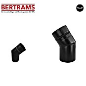 Pellet-Rohrbogen (Durchmesser: 80 mm, Bogenwinkel: 45°, Edelstahl, Pulverbeschichtet, Schwarz)