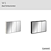 Lanzet Dune LED-Spiegelschrank W1 (B x H: 100 x 68 cm, Holz, Weiß) | BAUHAUS