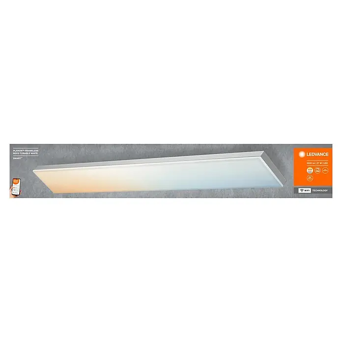 Ledvance Smart+ WiFi LED-Panel Planon Frameless - Weiß - Weißes rahmenloses LED-Panel mit abstimmbarem Weißlicht, das warmes bis kühles Licht zeigt. Smart+ fähig.