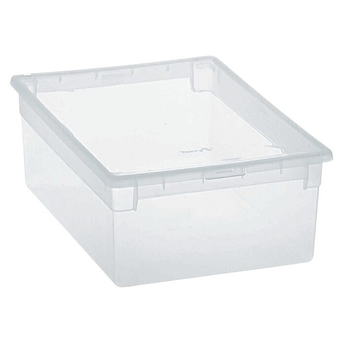 BAUHAUS Caja de almacenaje Light Box (L x An x Al: 39,6 x 27,8 x 13,2 cm, Plástico, Transparente, 12 l) | BAUHAUS