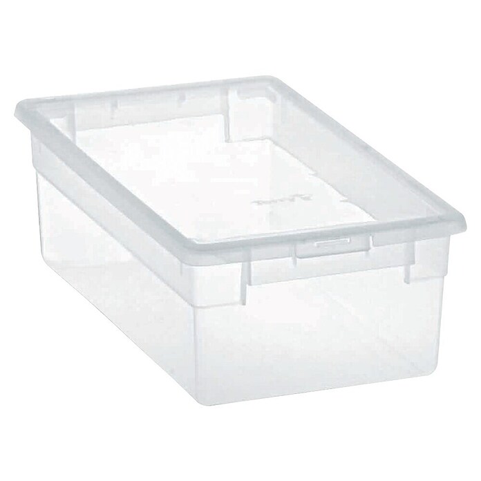 BAUHAUS Caja de almacenaje Light Box (L x An x Al: 33,4 x 19 x 11 cm, Plástico, Transparente, 5 l) | BAUHAUS