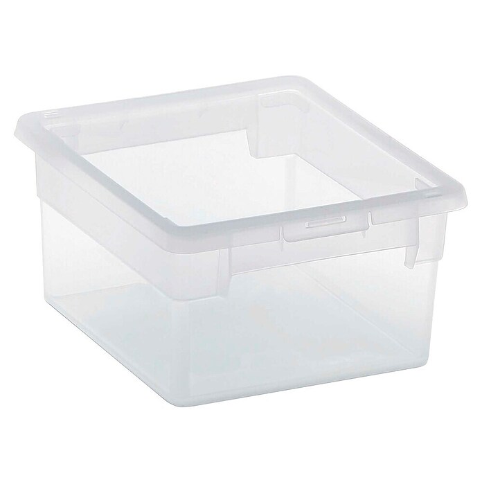 BAUHAUS Caja de almacenaje Light Box (L x An x Al: 20,4 x 17,8 x 10 cm, Plástico, Transparente, 2,5 l) | BAUHAUS