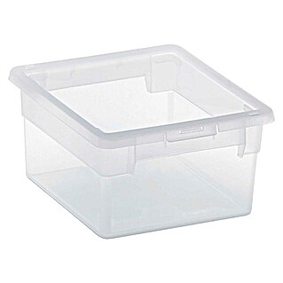BAUHAUS Caja de almacenaje Light Box (L x An x Al: 20,4 x 17,8 x 10 cm, Plástico, Transparente, 2,5 l)
