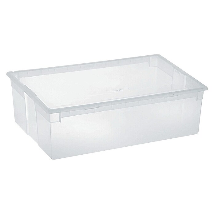 BAUHAUS Caja de almacenaje Light Box (L x An x Al: 39,6 x 57,8 x 18,5 cm, Plástico, Transparente, 36 l) | BAUHAUS
