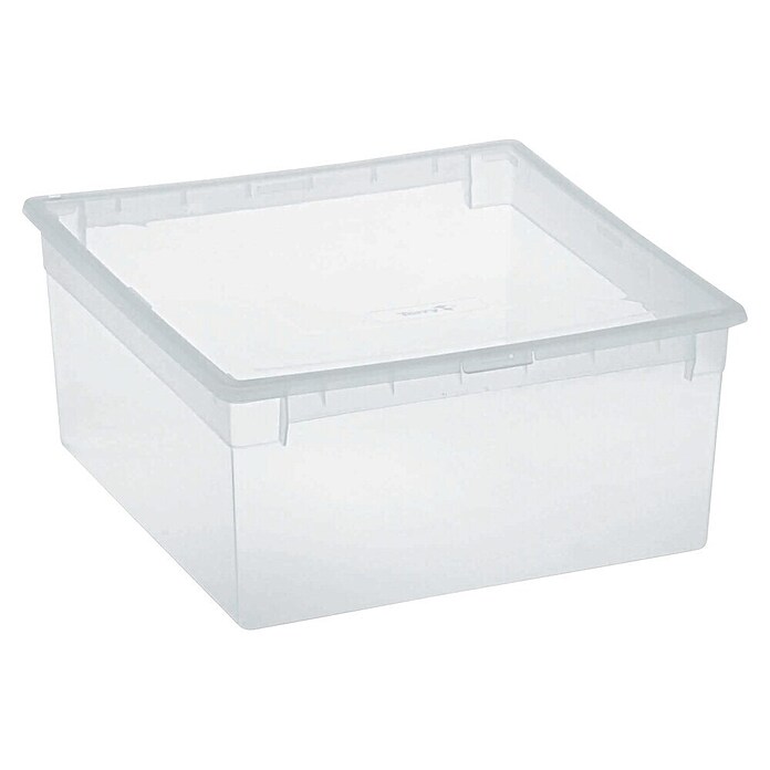 BAUHAUS Caja de almacenaje Light Box (L x An x Al: 39,6 x 37,8 x 18,5 cm, Plástico, Transparente, 23 l) | BAUHAUS