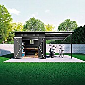 Hoggar Caseta para jardín Pioneer Y140 (Medidas ext. (An x Pr): 505 x 280 cm, Antracita, Acero, 14,4 m²) | BAUHAUS