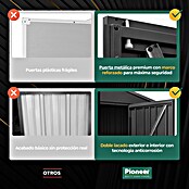 Hoggar Caseta para jardín Pioneer Y50 (Medidas ext. (An x Pr): 168 x 256 cm, Antracita, Acero, 4,3 m²) | BAUHAUS