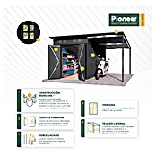 Hoggar Caseta para jardín Pioneer Y140 (Medidas ext. (An x Pr): 505 x 280 cm, Antracita, Acero, 14,4 m²) | BAUHAUS