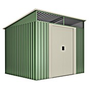 Hoggar Caseta para jardín Gansen II (Medidas ext. (An x Pr): 238 x 193 cm, Área: 4,6 m², Verde/Beige, Acero) | BAUHAUS