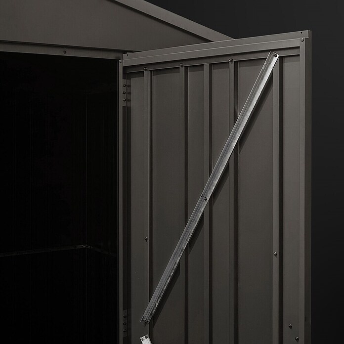 Hoggar Caseta para jardín Pioneer Y140 (Medidas ext. (An x Pr): 505 x 280 cm, Antracita, Acero, 14,4 m²) | BAUHAUS