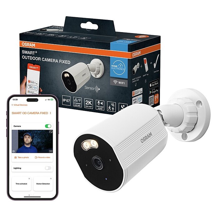 Osram Smart+ Überwachungskamera Outdoor Fixed (Passend für: Alarmsystem, Smart Home System) | BAUHAUS