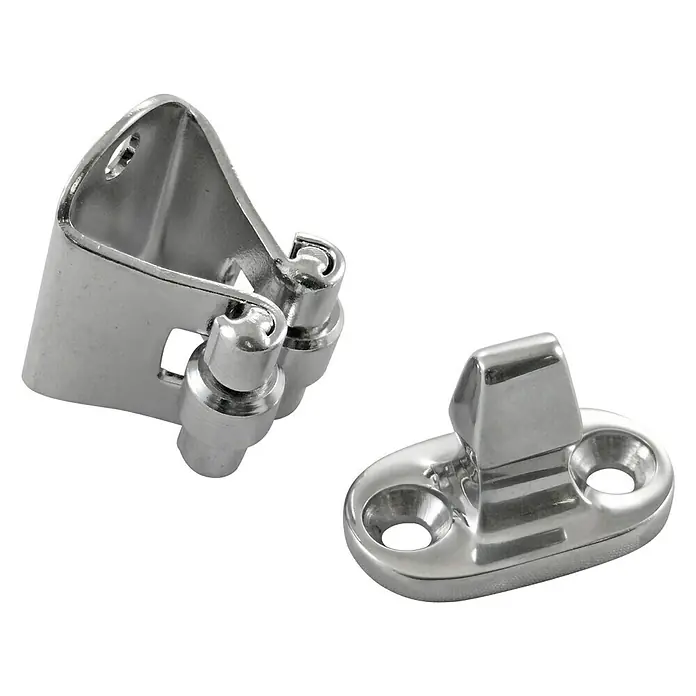 Marinetech Türhalter - 29 x 25 mm, Edelstahl, A2 - Ein Paar aus Edelstahl-Türstopper, bestehend aus einem Fang und einer Halterung. Ideal für Boote und andere maritime Anwendungen.