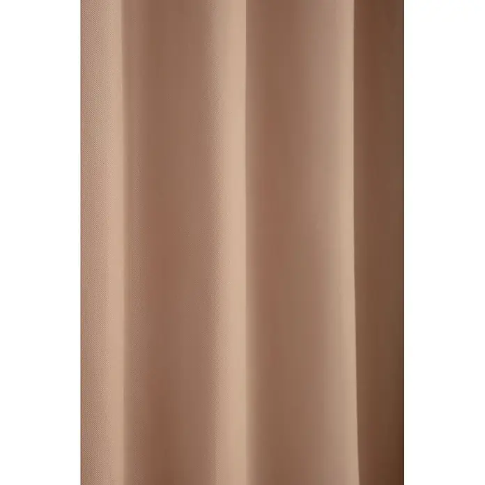 Cortina térmica Cocoon - An x Al: 140 x 260 cm, 100% poliéster, Taupe - Cortina de tela beige con suaves pliegues verticales.