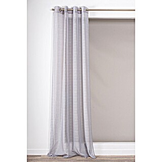 Visillo para ventana Lola (An x Al: 140 x 260 cm, 100% poliéster, Gris)